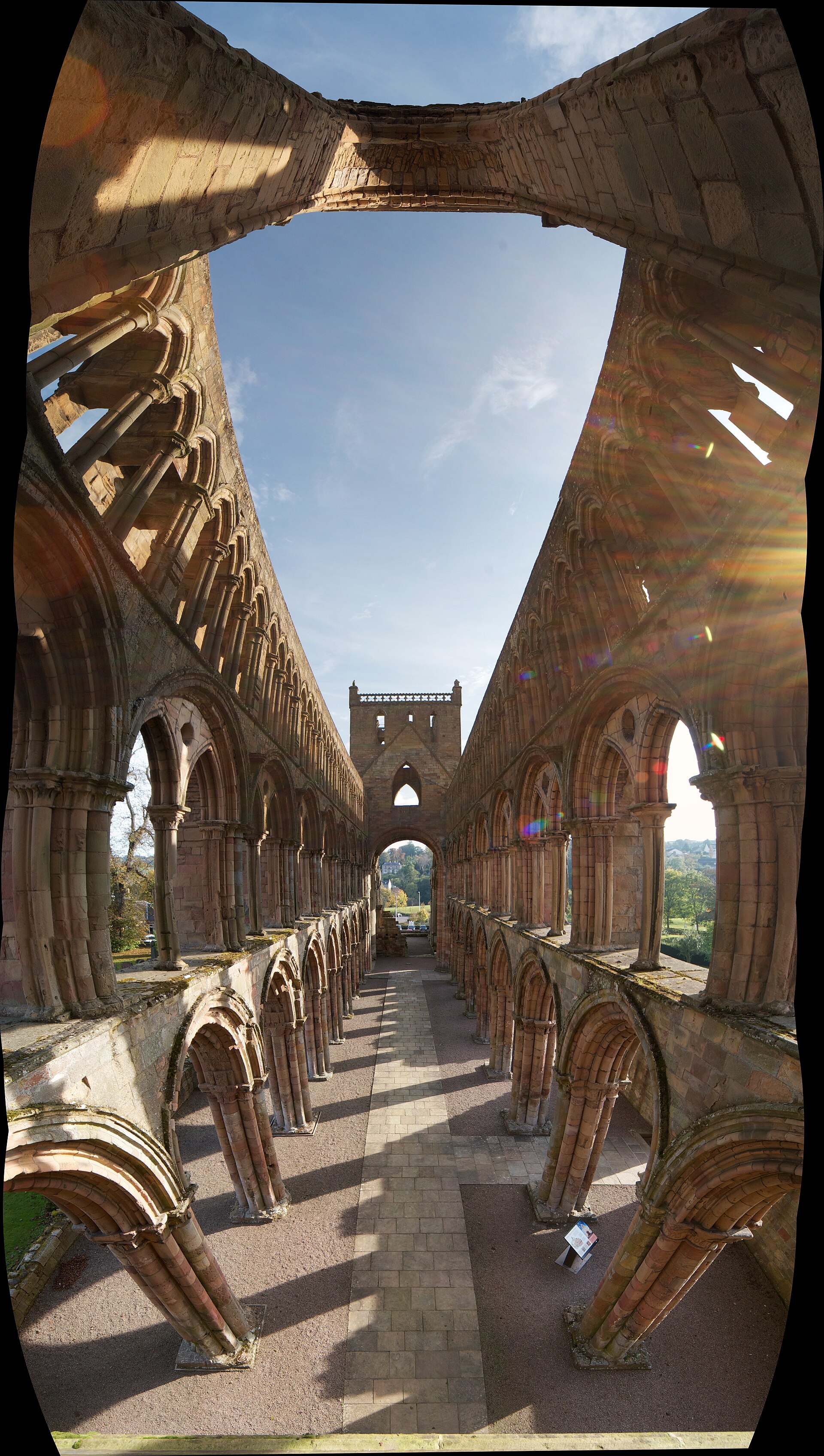 Jedburgh Abbey — historical view